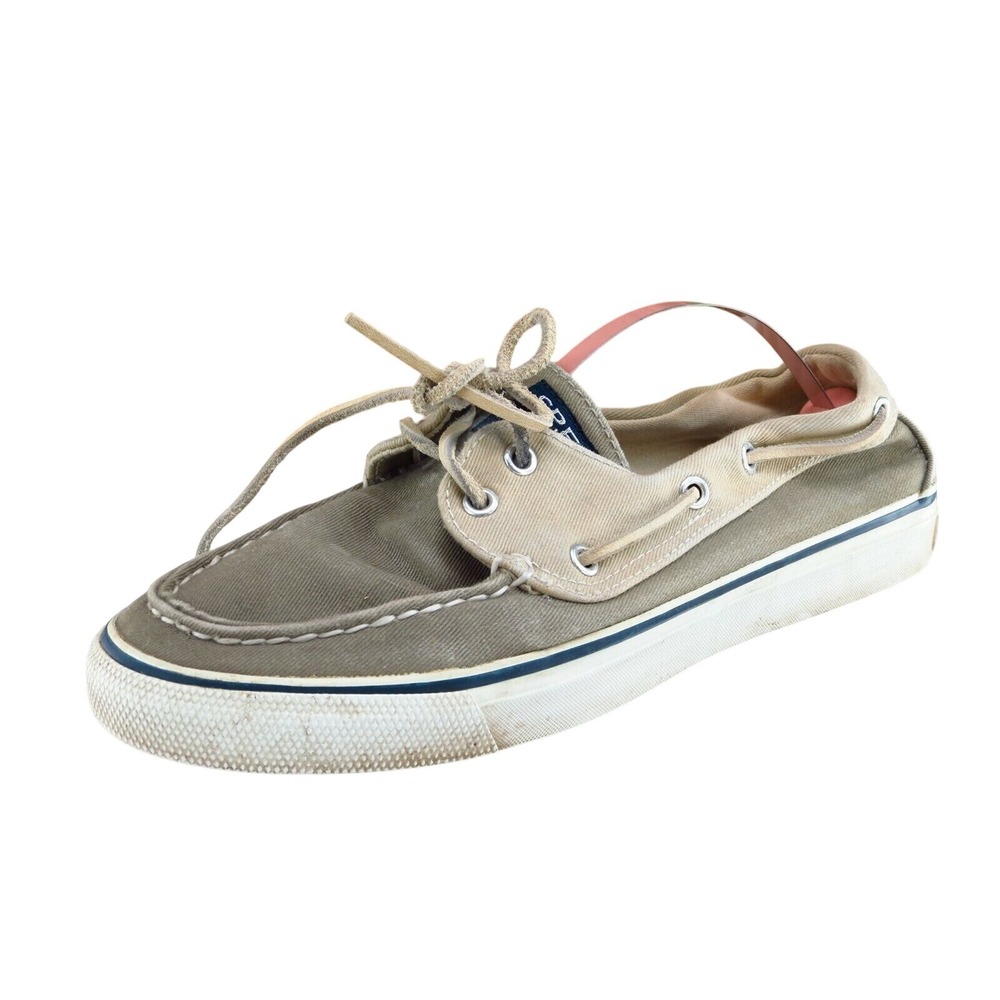 Sperry Top-Sider Women's Size 8 Brown Canvas Boat Shoes Slip On Casual Comfort